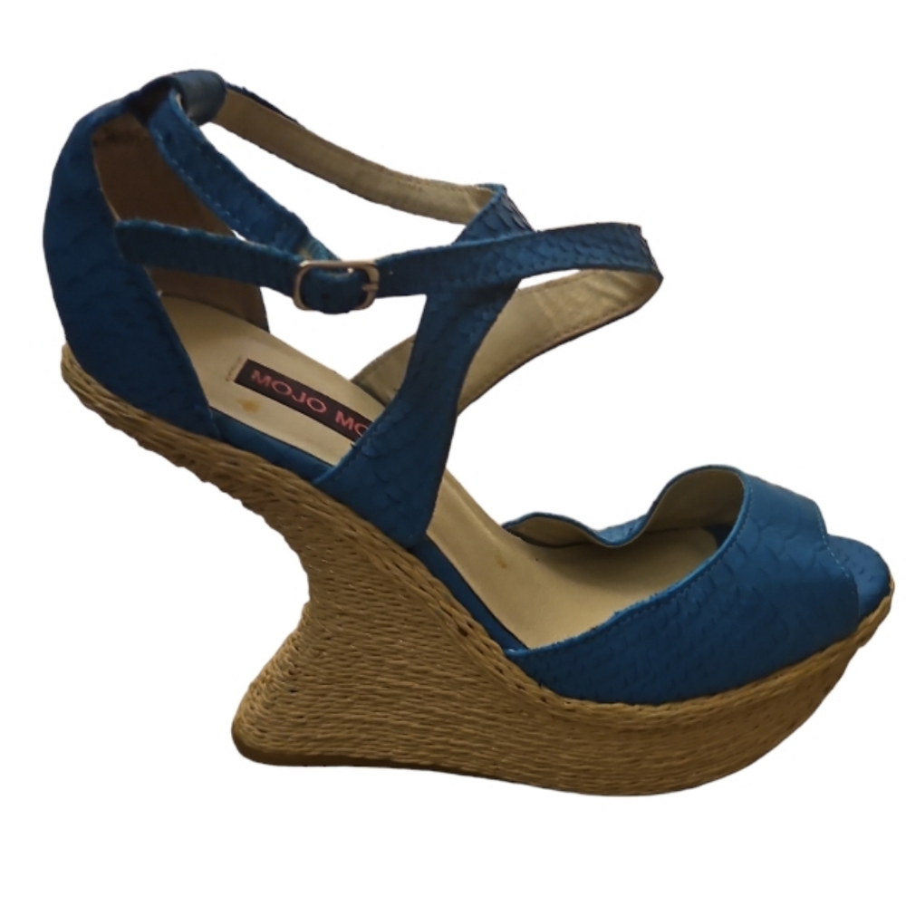 Mojo Moxy - Unique Boho Leather Wedges - 9